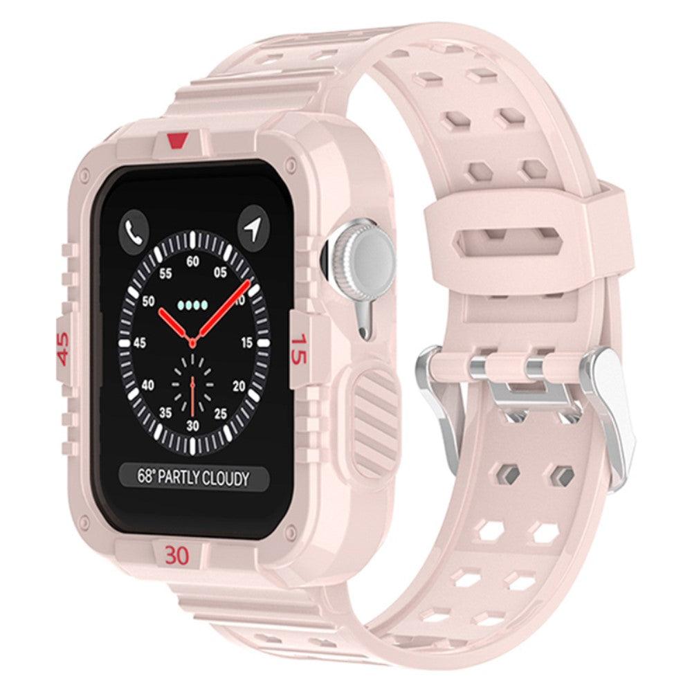 Vildt hårdfør Apple Watch Series 7 41mm Silikone Rem - Pink#serie_5