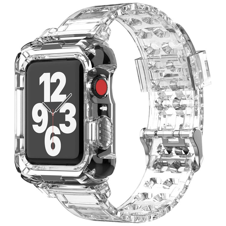 Super cool Apple Watch Series 7 41mm Silikone Rem - Gennemsigtig#serie_5