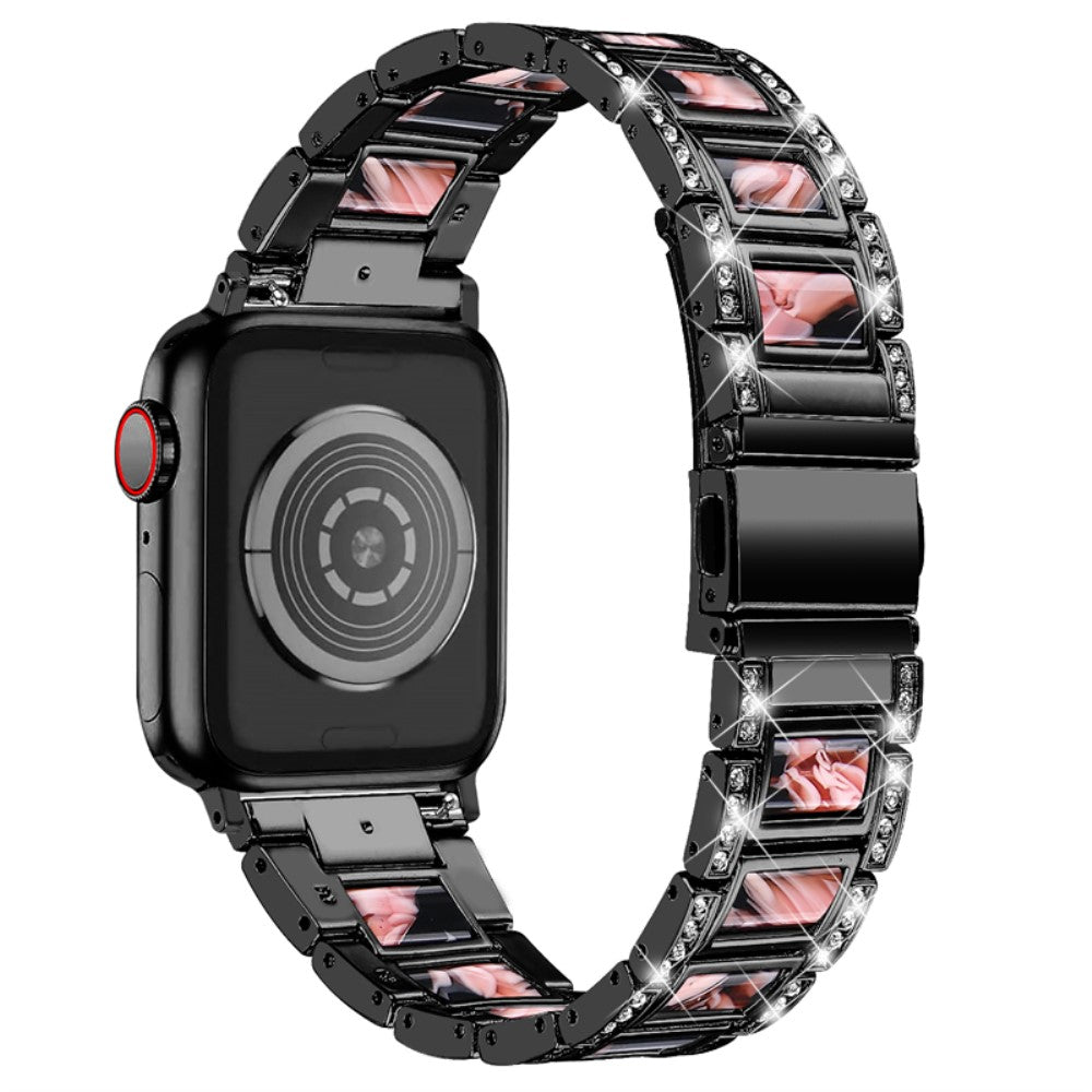 Mega sejt Apple Watch Series 7 41mm Metal og Rhinsten Rem - Sort#serie_6