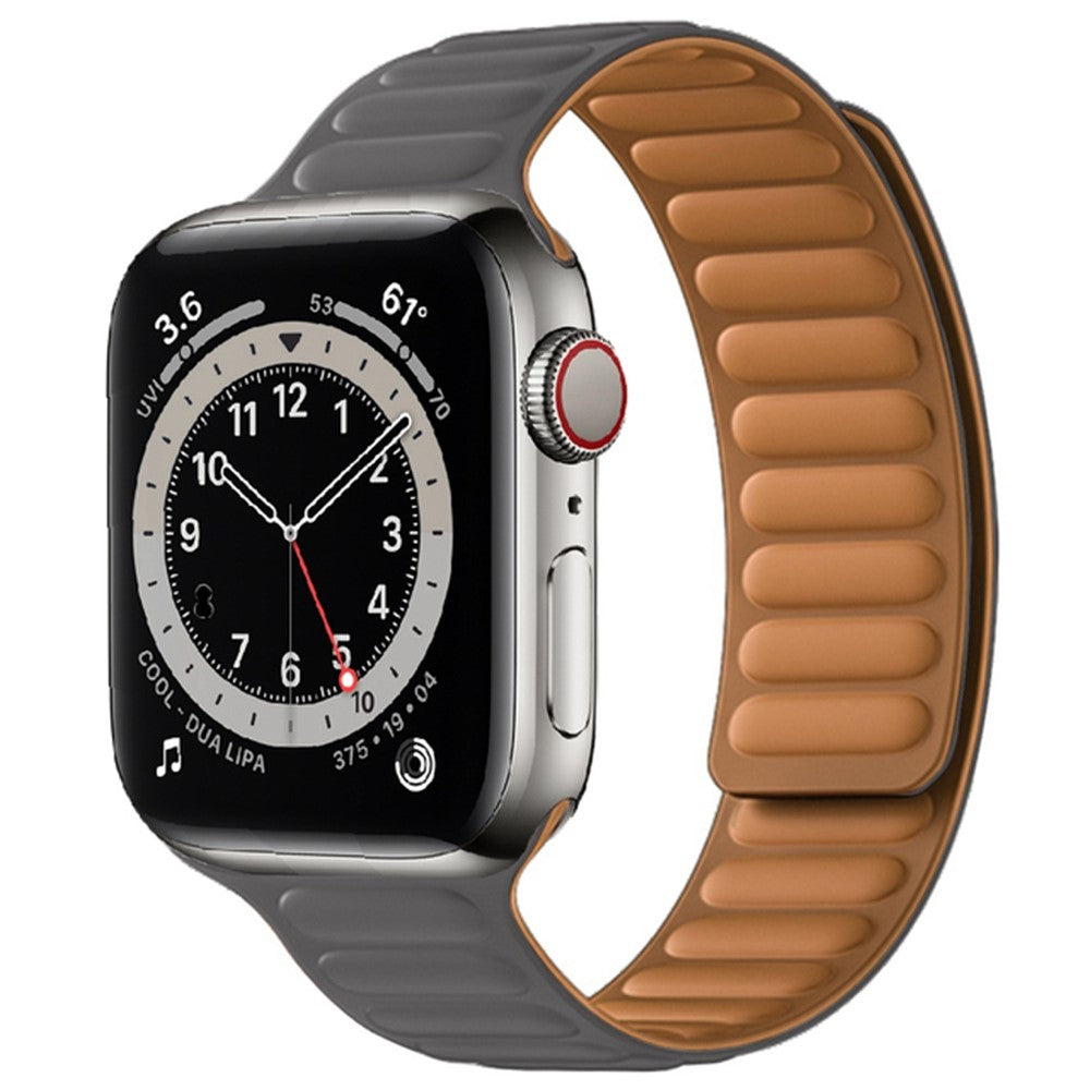 Stilren Apple Watch Series 7 41mm Silikone Rem - Sølv#serie_10