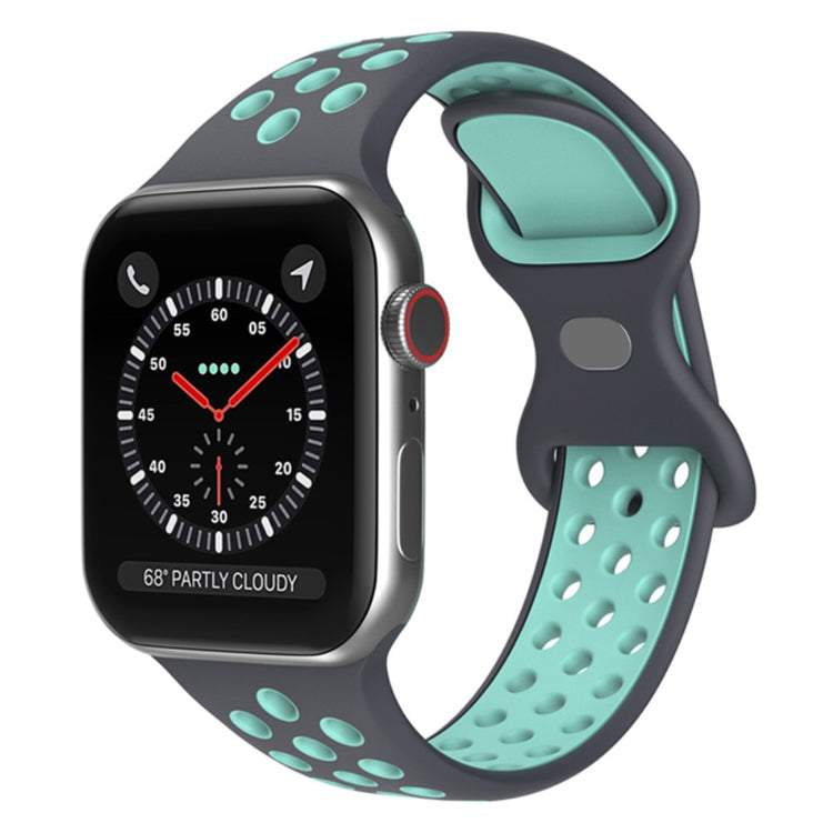 Elegant Apple Watch Series 7 41mm Silikone Urrem - Sølv#serie_15