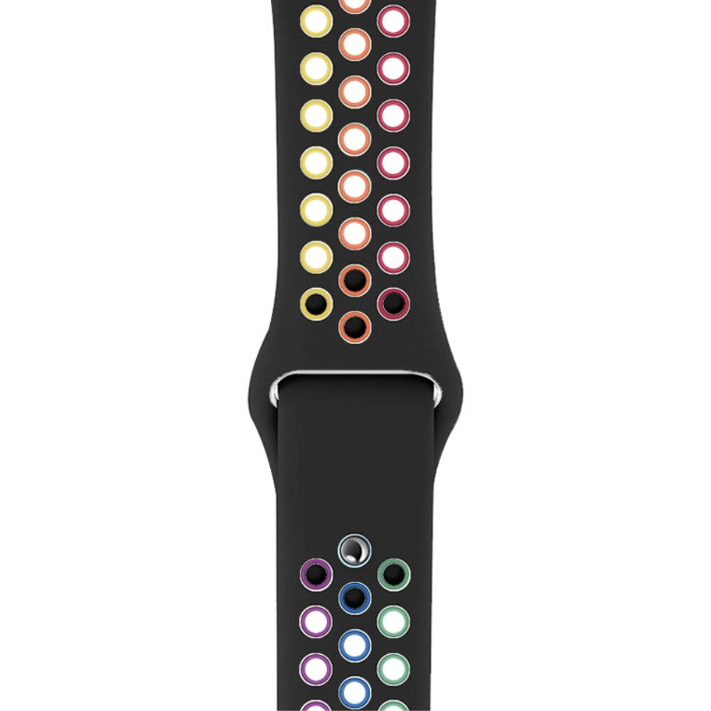 Rigtigt cool Apple Watch Series 7 41mm Silikone Urrem - Sort#serie_2
