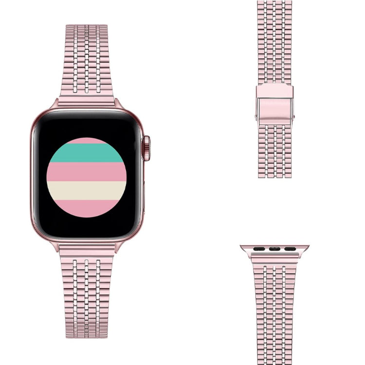 Super fint Apple Watch Series 7 41mm Metal Urrem - Pink#serie_3