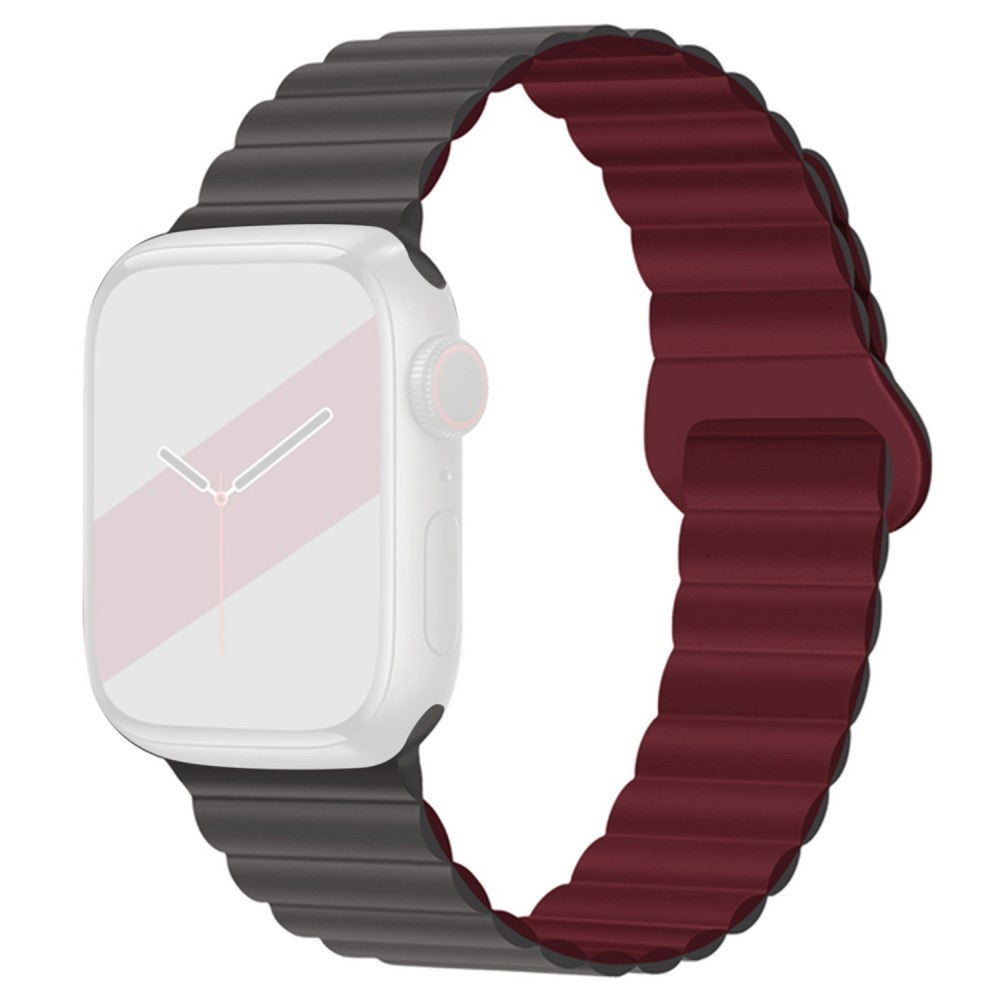 Mega komfortabel Apple Watch Series 7 41mm Silikone Rem - Sølv#serie_8