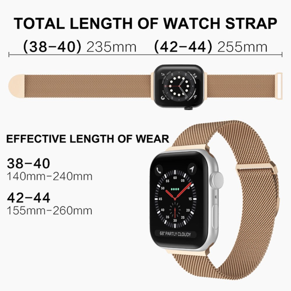 Godt Apple Watch Series 7 41mm Metal Urrem - Flerfarvet#serie_1