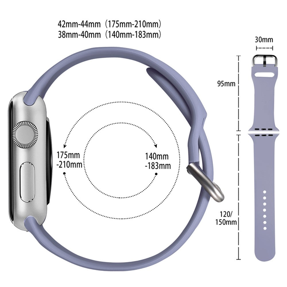 Rigtigt fed Universal Apple Silikone Urrem - Blå#serie_12