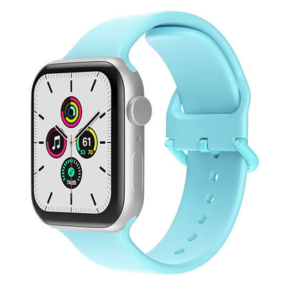 Rigtigt fed Universal Apple Silikone Urrem - Blå#serie_8