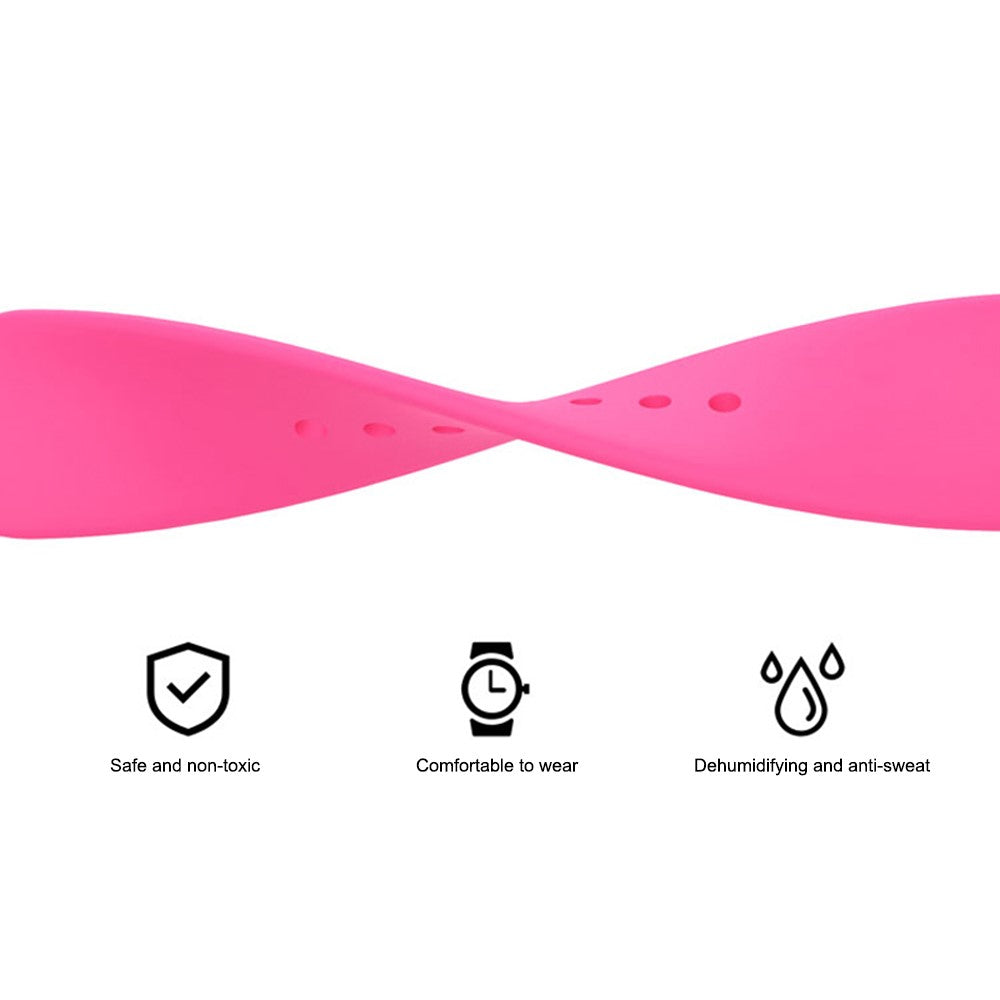 Rigtigt fed Universal Apple Silikone Urrem - Pink#serie_9