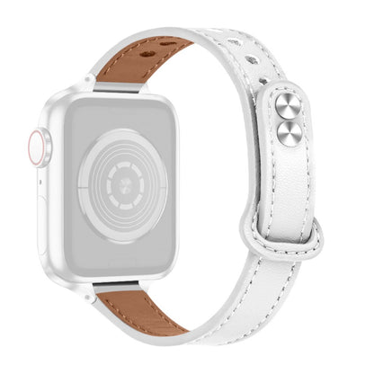 Rigtigt cool Universal Apple Ægte læder Urrem - Hvid#serie_1