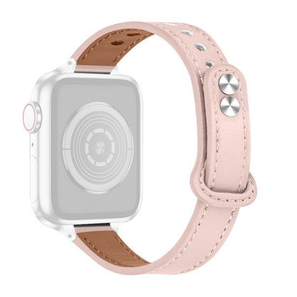 Rigtigt cool Universal Apple Ægte læder Urrem - Pink#serie_4