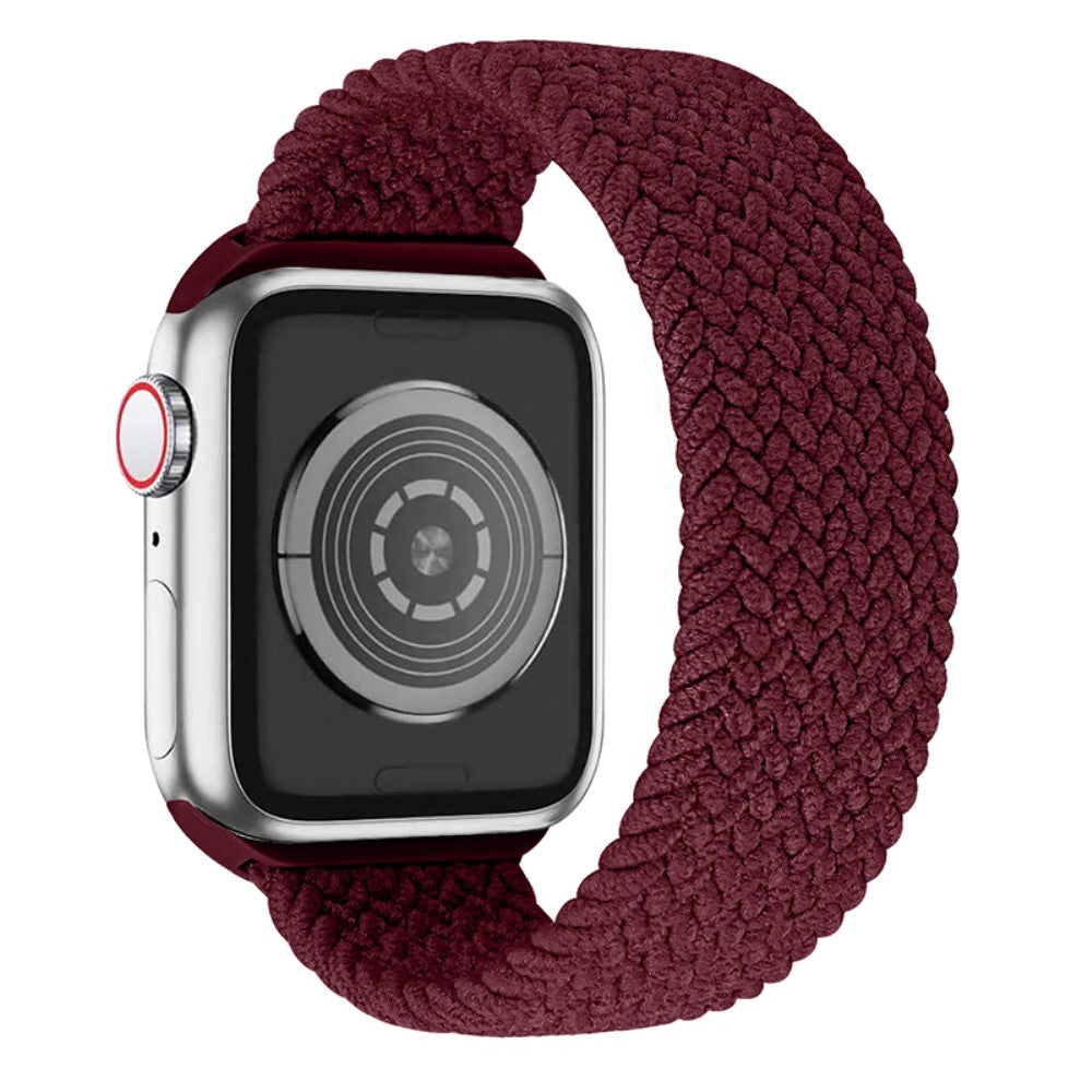 Superflot Apple Watch Series 7 45mm Nylon Rem - Størrelse: S - Rød#serie_19