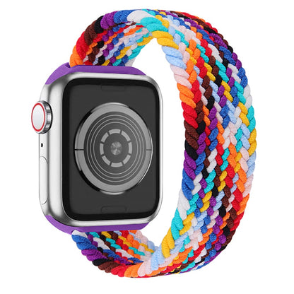 Superflot Apple Watch Series 7 45mm Nylon Rem - Størrelse: S - Flerfarvet#serie_3