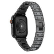 Bequem Apple Watch Series 7 45mm Metall und Strass armband