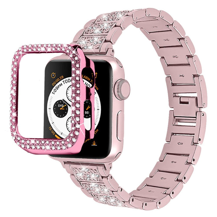 Apple Watch Series 7 45mm Metal Rem med Cover - Pink#serie_5