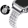 Zeitlos Apple Watch Series 7 45mm Metall und Strass armband