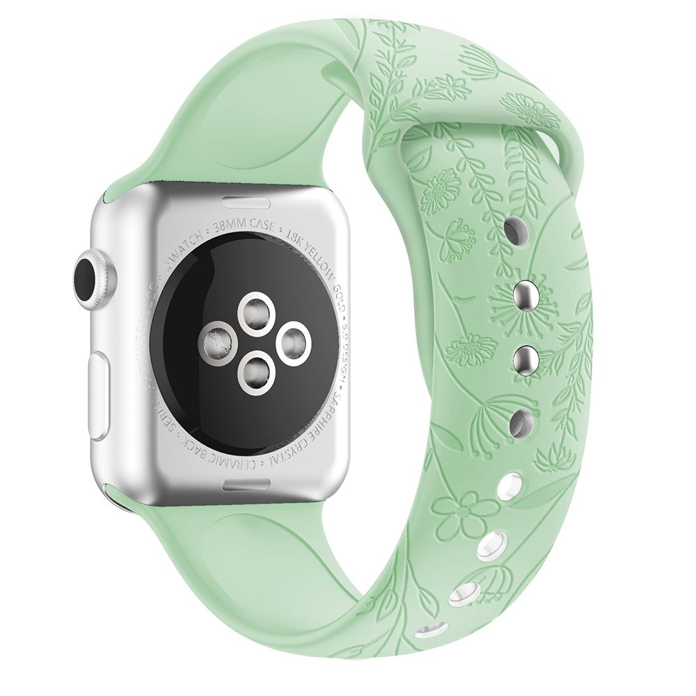 Komfortabel Apple Watch Series 7 45mm Silikone Rem - Grøn#serie_4