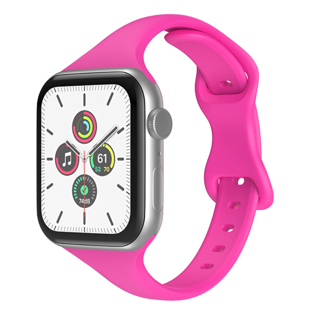 Mega fed Apple Watch Series 7 45mm Silikone Rem - Pink#serie_6