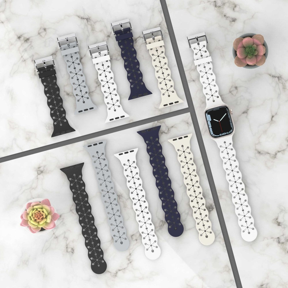 Vildt fed Apple Watch Series 7 45mm Silikone Urrem - Blå#serie_2