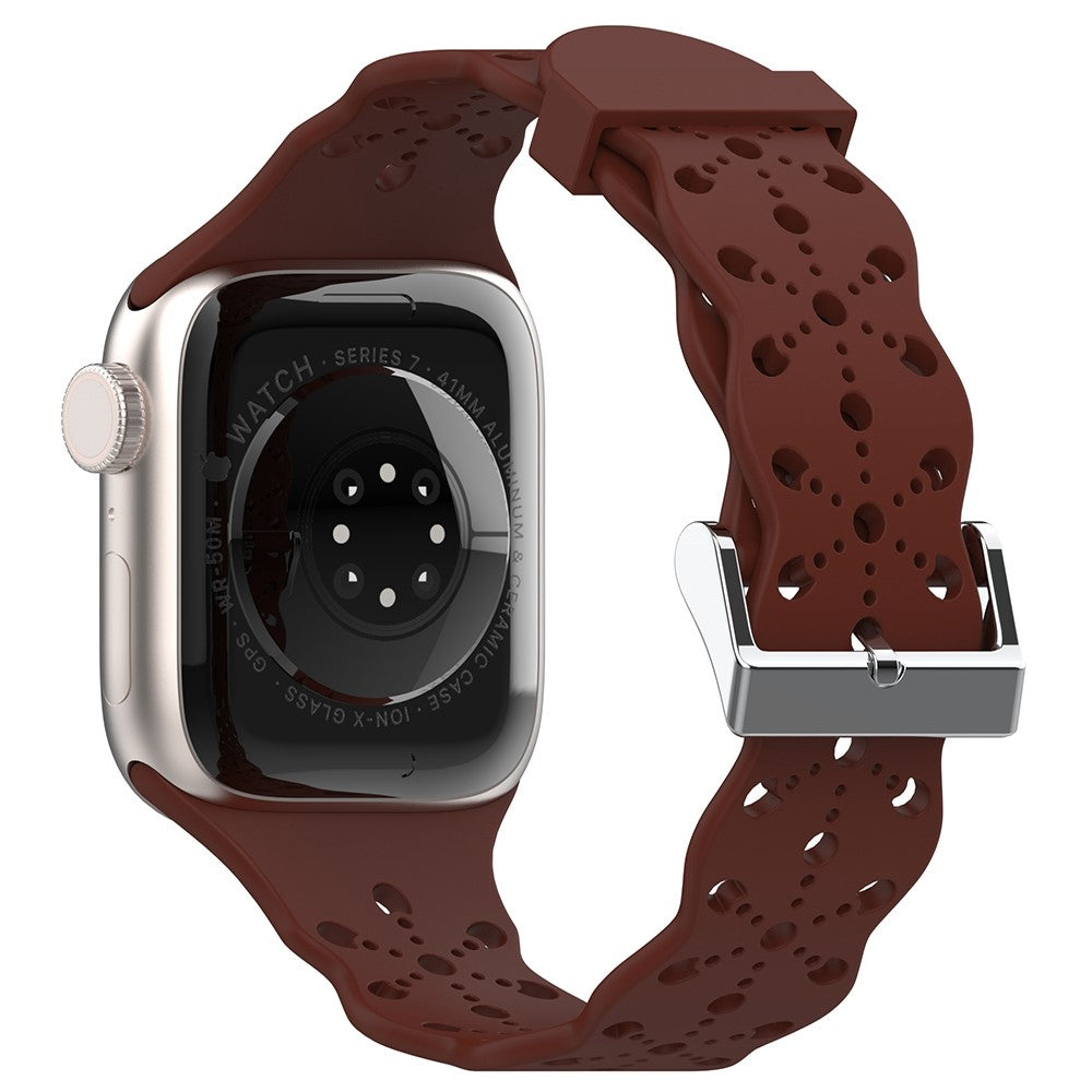 Super fantastisk Apple Watch Series 7 45mm Silikone Rem - Rød#serie_8