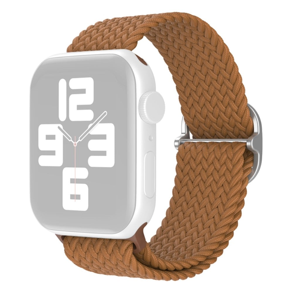 Slidstærk Apple Watch Series 7 45mm Nylon Rem - Brun#serie_14