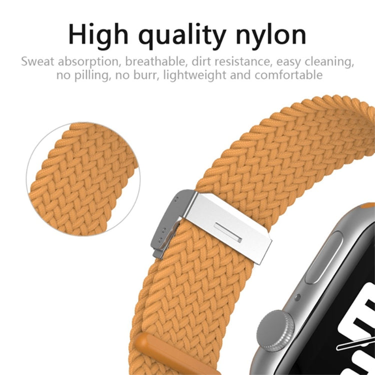 Rigtigt hårdfør Apple Watch Series 7 45mm Stof Urrem - Sølv#serie_2