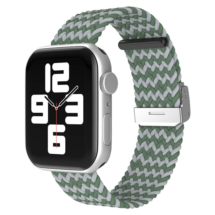 Rigtigt hårdfør Apple Watch Series 7 45mm Stof Urrem - Grøn#serie_24