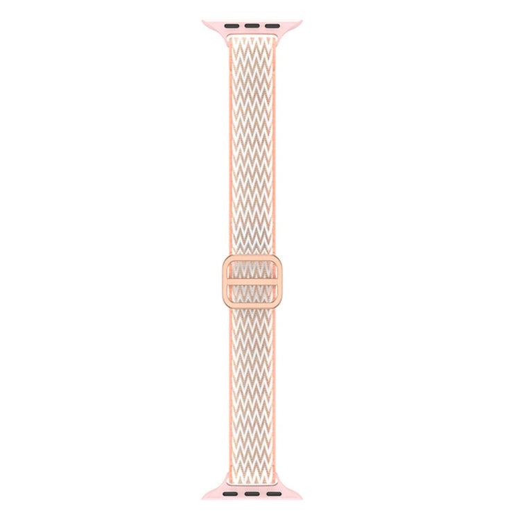 Rigtigt skøn Apple Watch Series 7 45mm Stof Urrem - Pink#serie_4