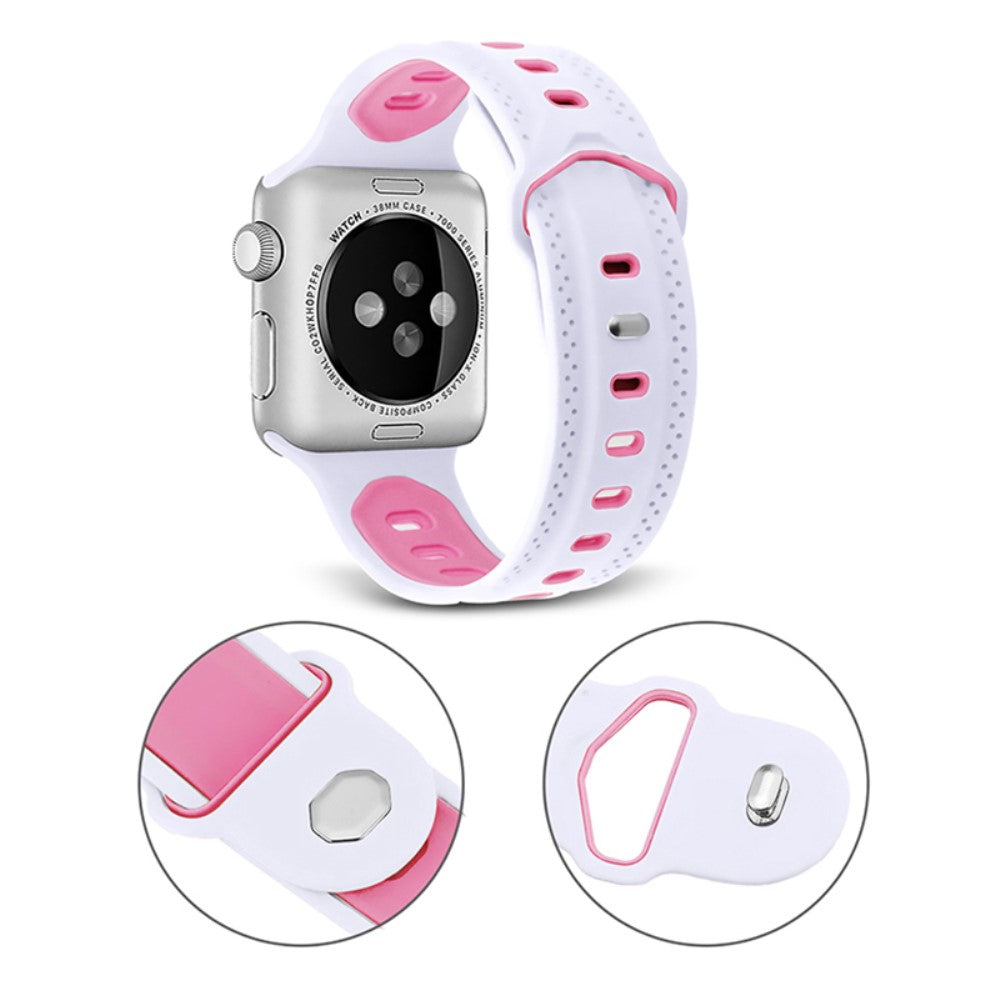 Elegant Apple Watch Series 7 45mm Silikone Urrem - Hvid#serie_6