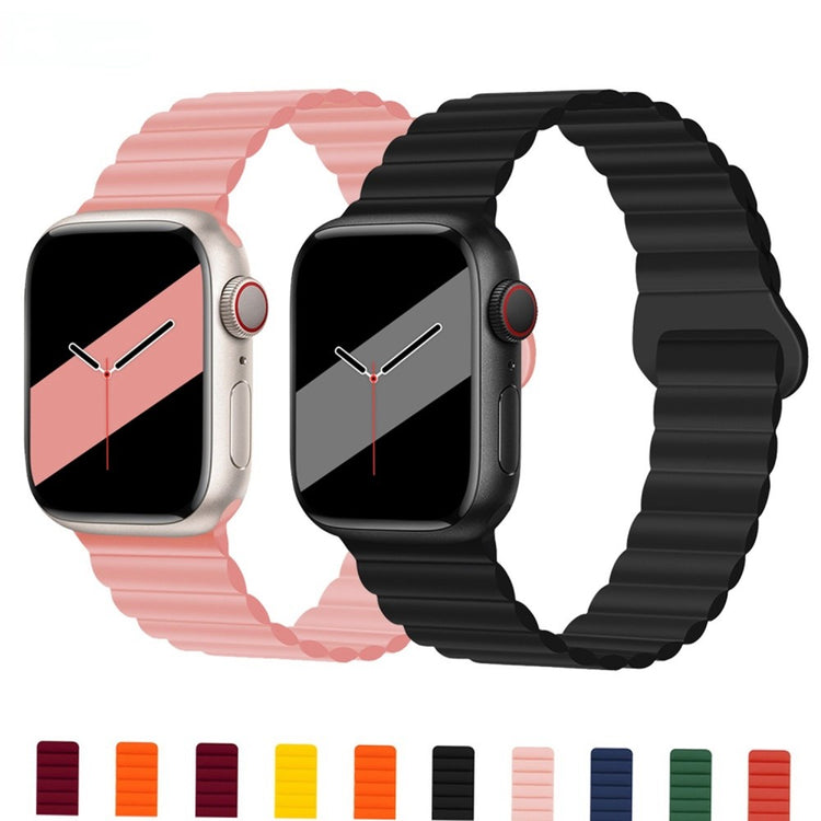 Mega kønt Apple Watch Series 7 45mm Silikone Urrem - Rød#serie_9