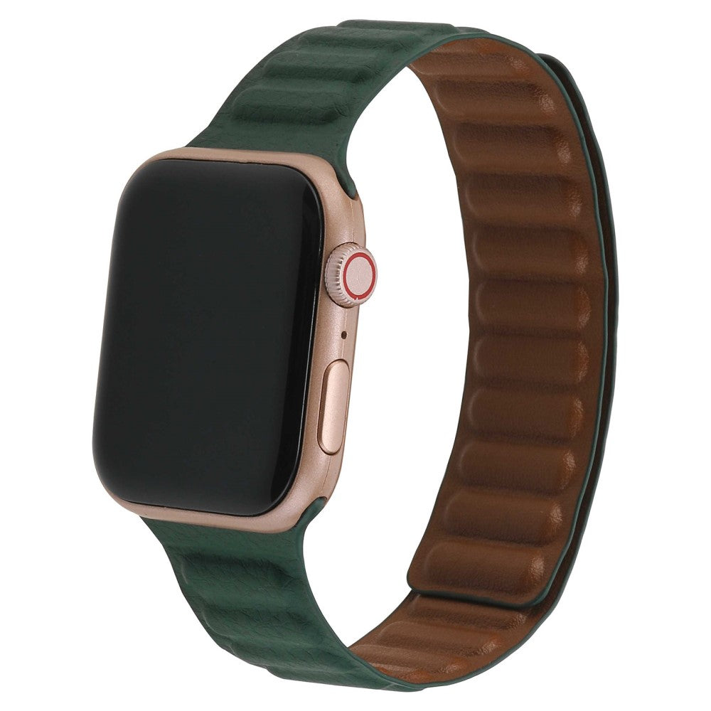 Rigtigt rart Universal Apple Ægte læder Urrem - Grøn#serie_11
