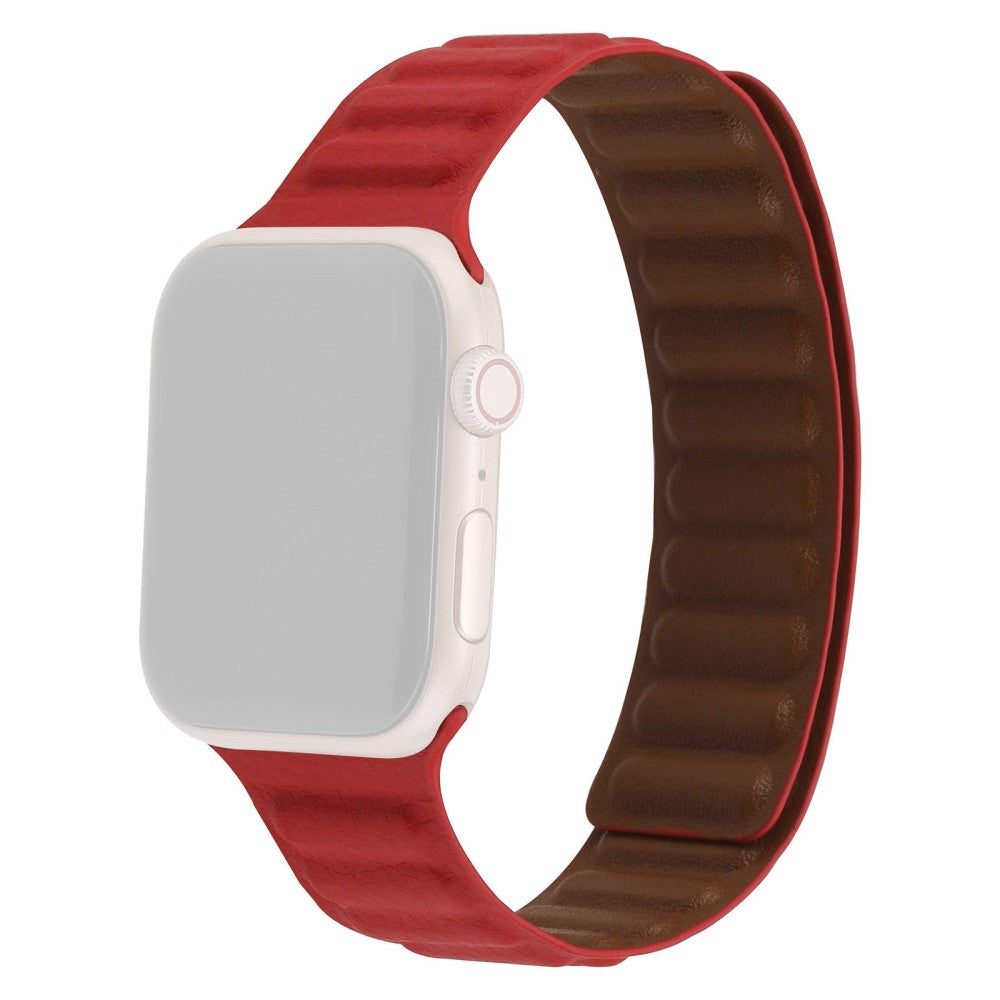 Meget cool Universal Apple Ægte læder Rem - Rød#serie_5