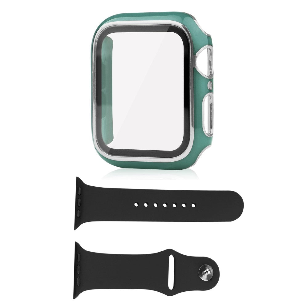 Apple Watch Ultra Plastik Cover med Cover og Hærdet Glas - Grøn#serie_11