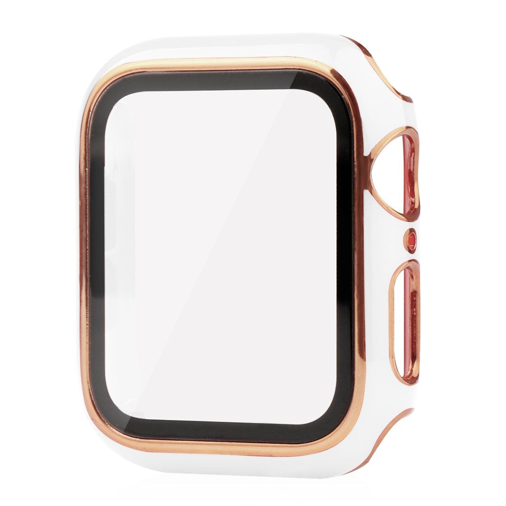 Apple Watch Ultra Plastik Cover med Cover og Hærdet Glas - Hvid#serie_4