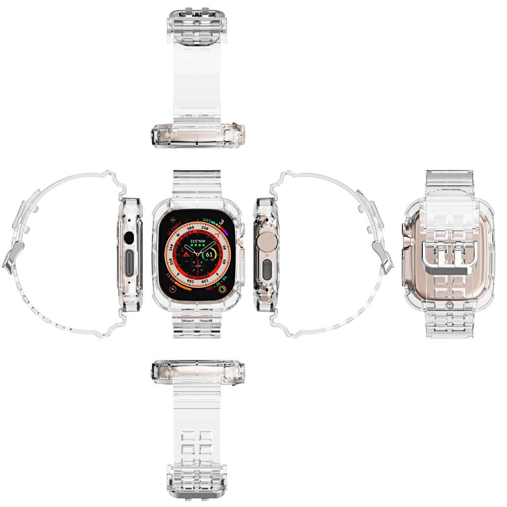 Helt vildt elegant Apple Watch Ultra Silikone Rem - Rød#serie_8
