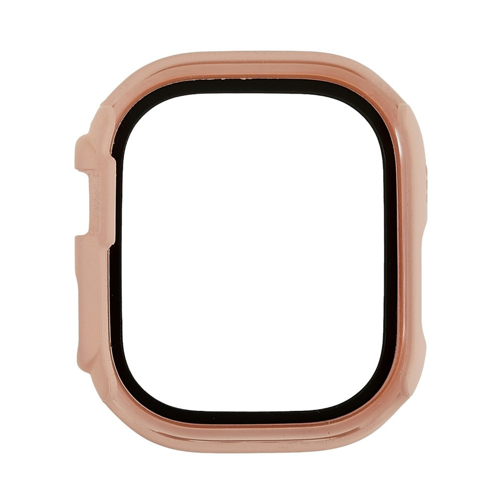 Vildt Godt Apple Watch Ultra Cover med Skærmbeskytter i Plastik og Hærdet Glas - Pink#serie_8