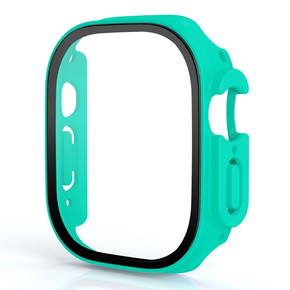 Beskyttende Apple Watch Ultra Cover med Skærmbeskytter i Plastik og Hærdet Glas - Grøn#serie_18