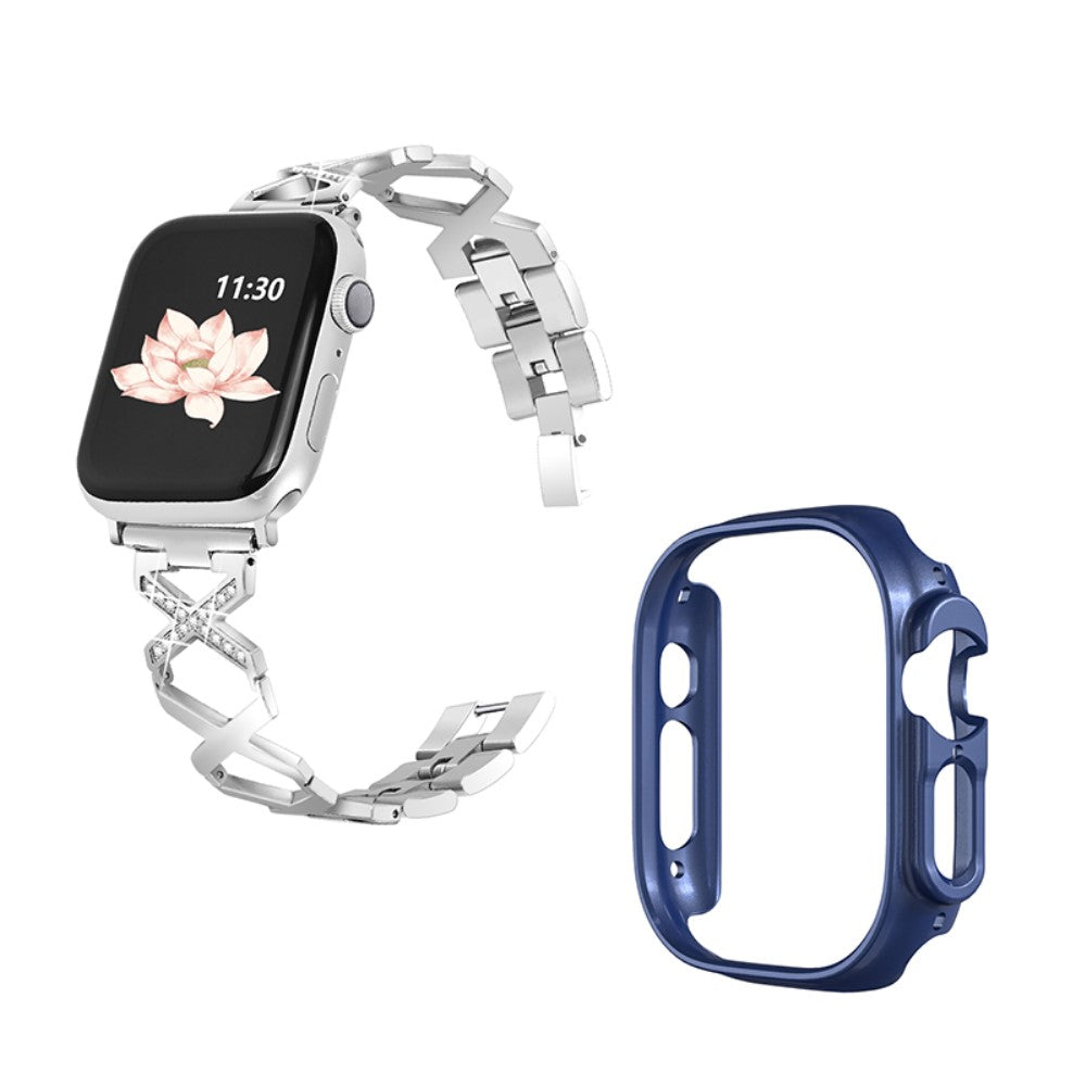 Apple Watch Ultra Metal Rem med Cover - Sølv#serie_5