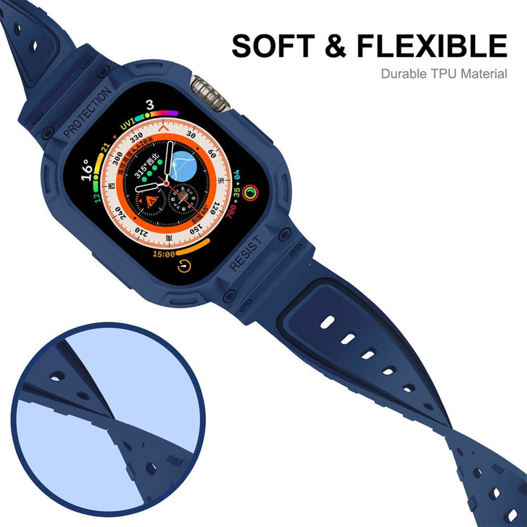 Meget sejt Apple Watch Ultra Silikone Rem - Blå#serie_1