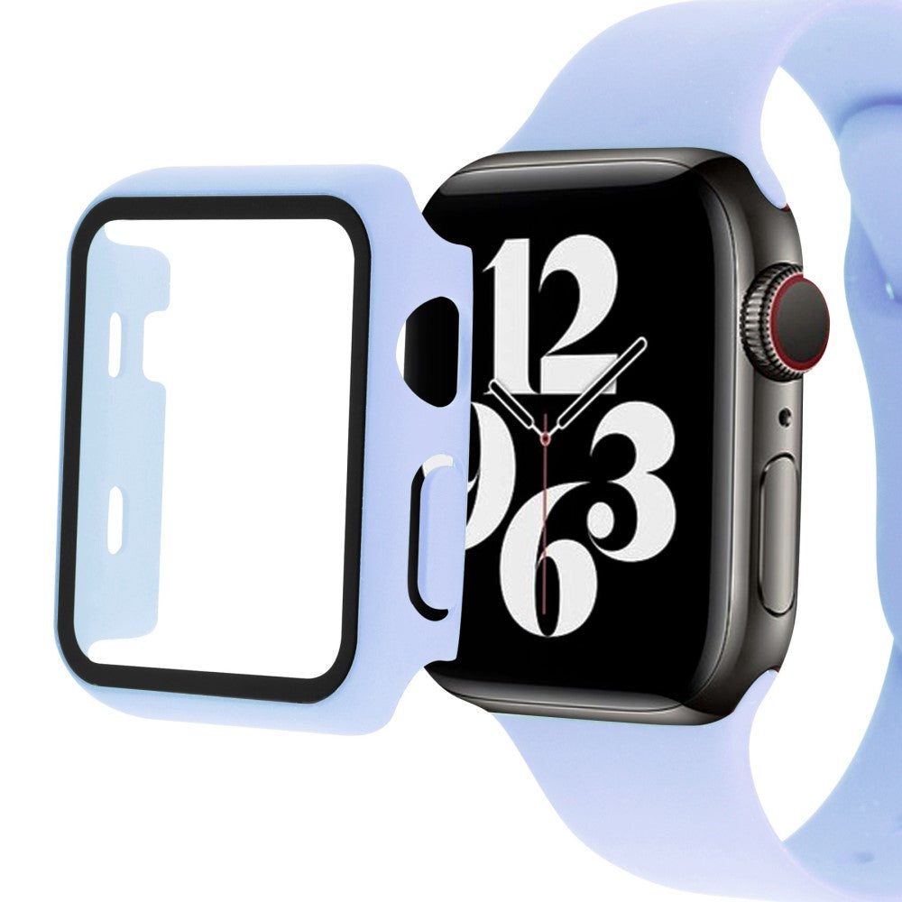 Flot Apple Watch Series 8 (41mm) / Apple Watch Series 7 41mm Cover med Skærmbeskytter i Plastik og Hærdet Glas - Lilla#serie_10