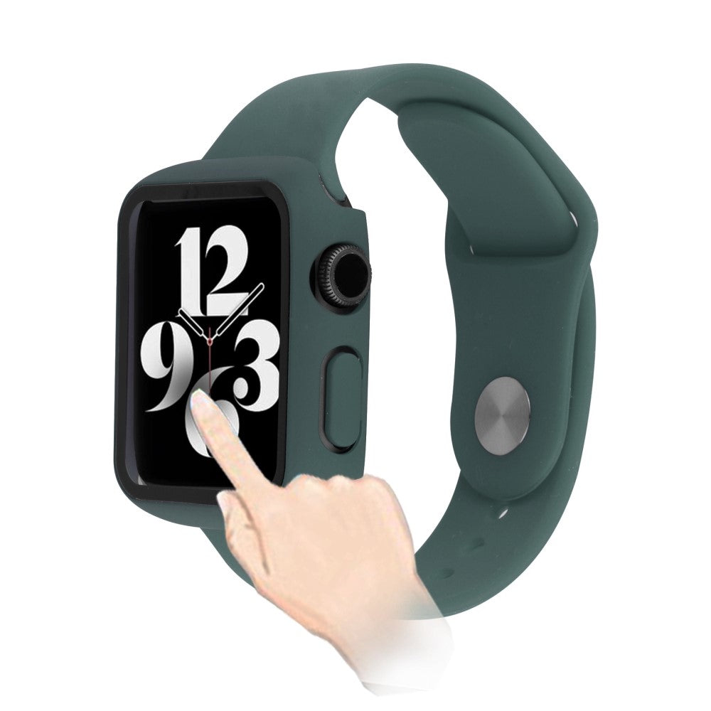 Flot Apple Watch Series 8 (41mm) / Apple Watch Series 7 41mm Cover med Skærmbeskytter i Plastik og Hærdet Glas - Grøn#serie_2