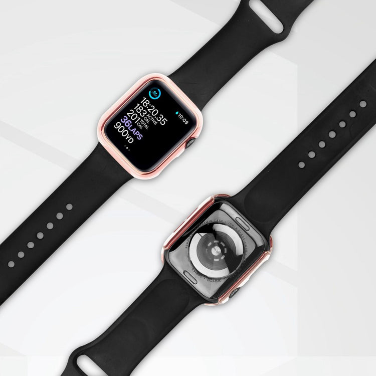 Mega Fint Apple Watch Series 8 (41mm) / Apple Watch Series 7 41mm Cover med Skærmbeskytter i Plastik og Hærdet Glas - Pink#serie_5