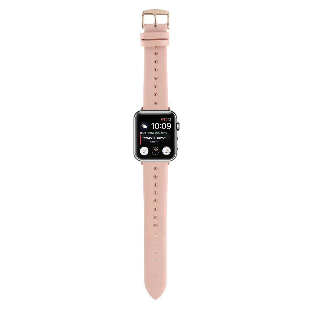 Meget Fantastisk Ægte Læder Universal Rem passer til Apple Smartwatch - Pink#serie_1