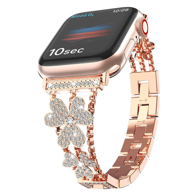 Eminent Metal Og Rhinsten Universal Rem passer til Apple Smartwatch - Pink#serie_1