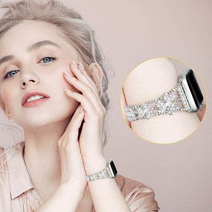 Eminent Metal Og Rhinsten Universal Rem passer til Apple Smartwatch - Sølv#serie_2