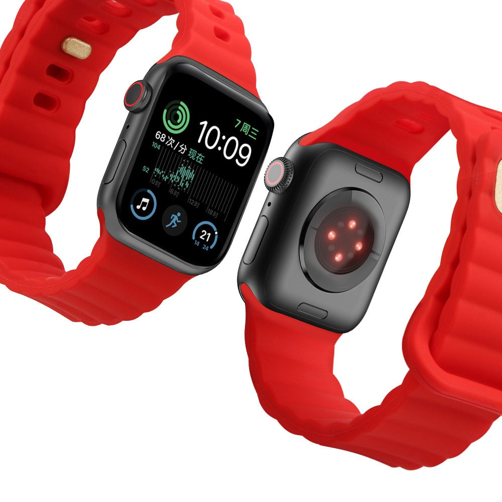 Meget slidstærk Universal Apple Silikone Rem - Rød#serie_4