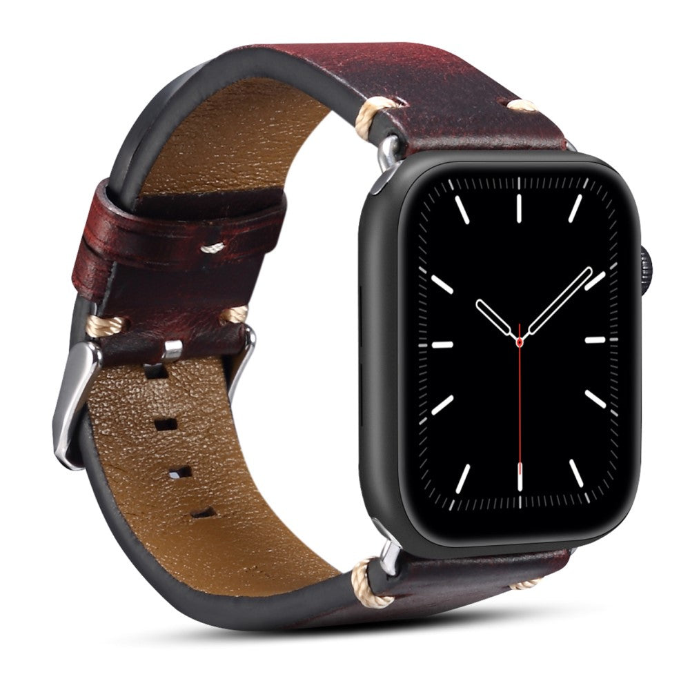 Mega flot Universal Apple Ægte læder Rem - Rød#serie_3