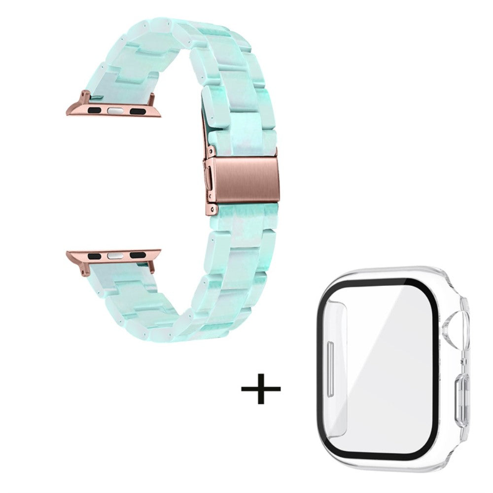 Apple Watch Series 1-3 42mm Metal Rem med Cover - Grøn#serie_20