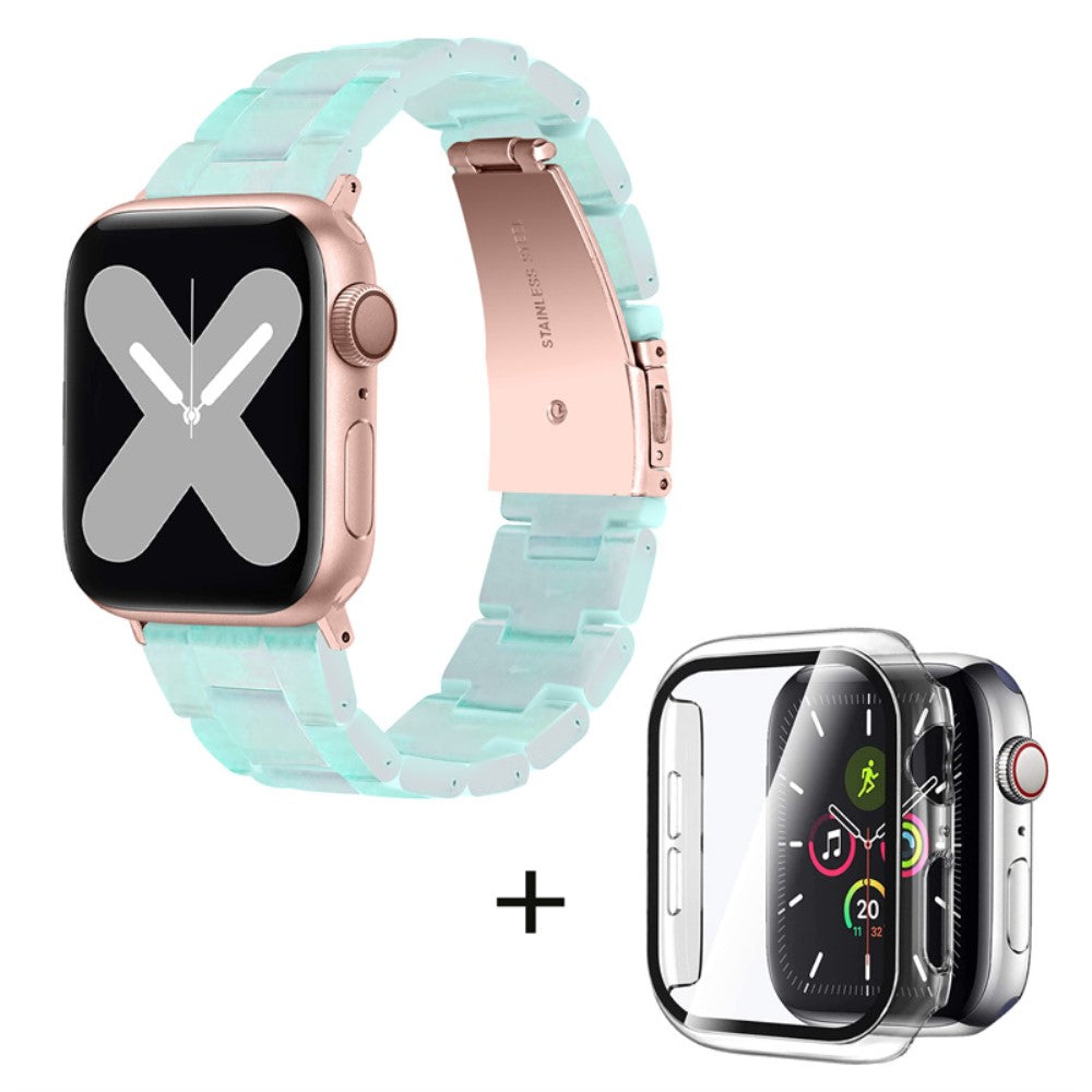 Apple Watch Series 1-3 42mm Metal Rem med Cover - Grøn#serie_20