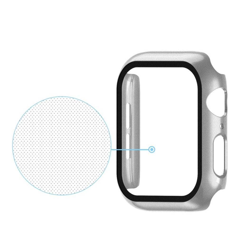 Alle Tiders Apple Watch Series 1-3 42mm Cover med Skærmbeskytter i Hærdet Glas - Sølv#serie_2