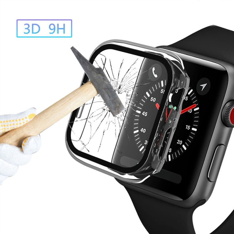 Alle Tiders Apple Watch Series 1-3 42mm Cover med Skærmbeskytter i Hærdet Glas - Gennemsigtig#serie_3